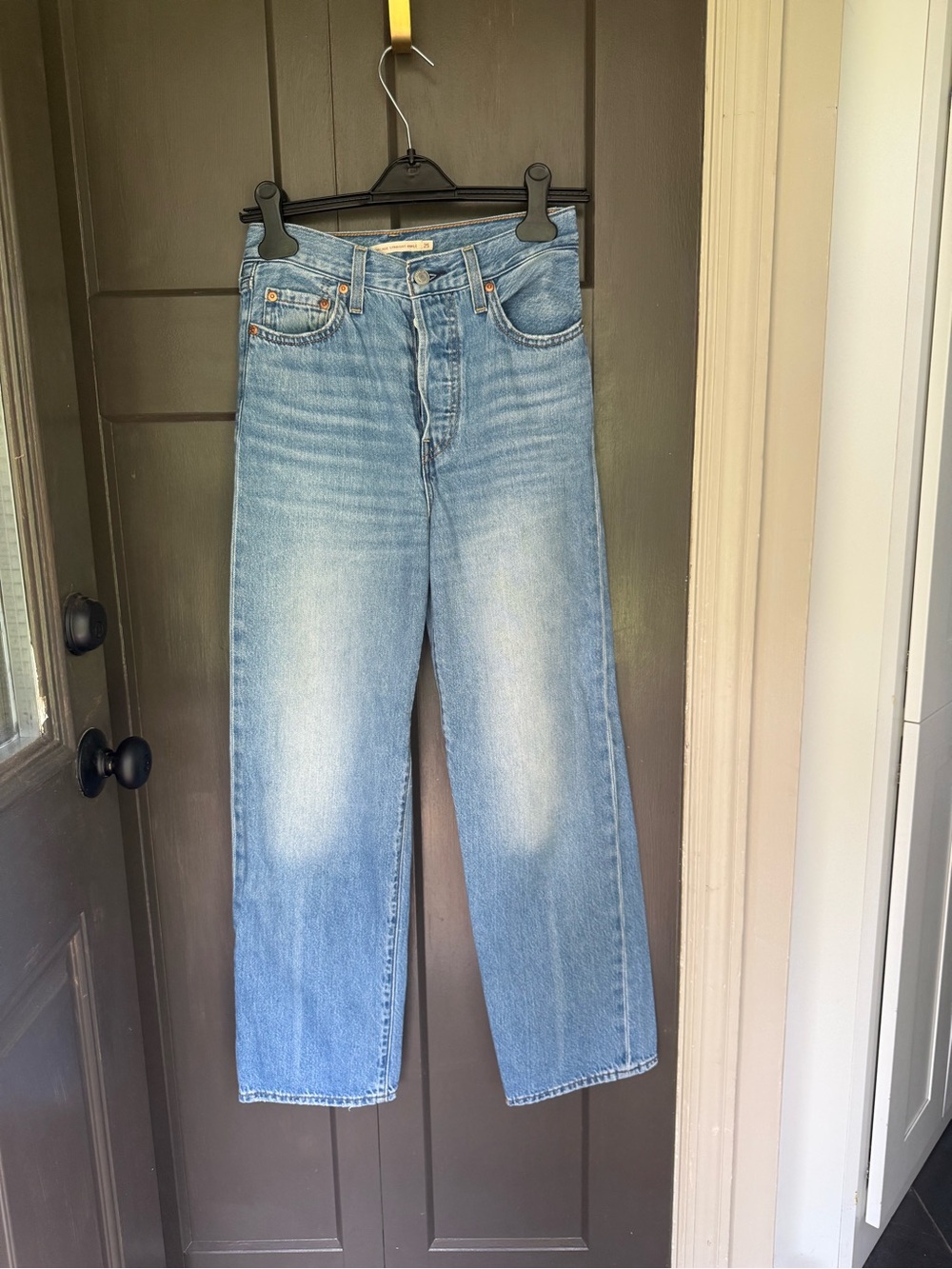 Levi's Light Blue Ribcage Straight Jeans
